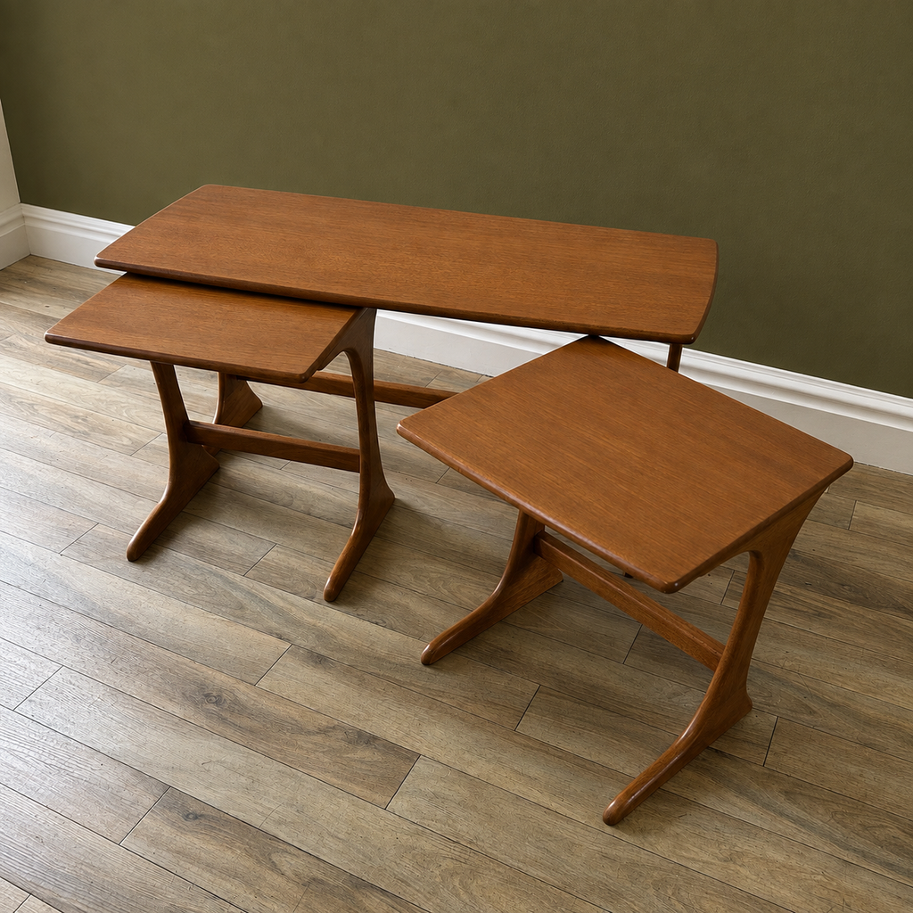 Jentique 1970s Nest of Three Tables inc. Coffee Table