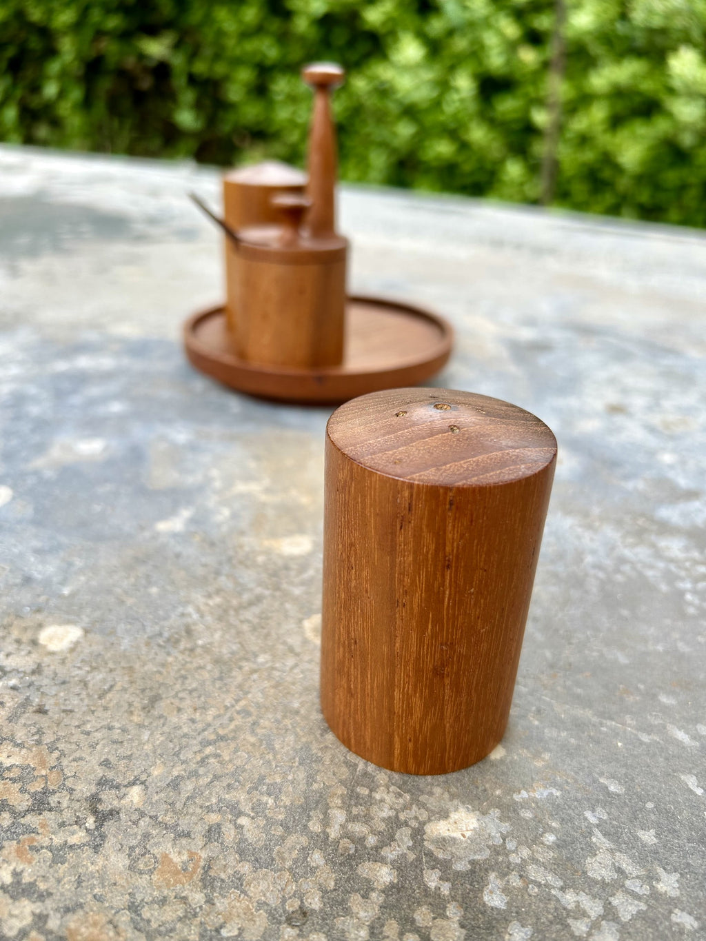 Mid Century Condiment Set by Ray Key Master Woodturner