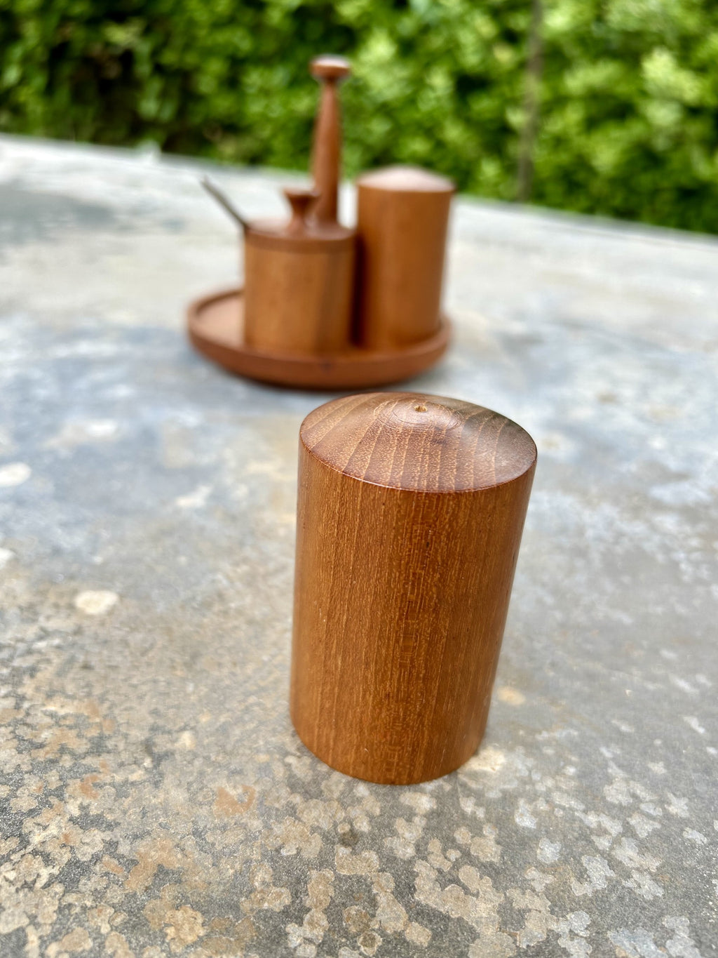 Mid Century Condiment Set by Ray Key Master Woodturner