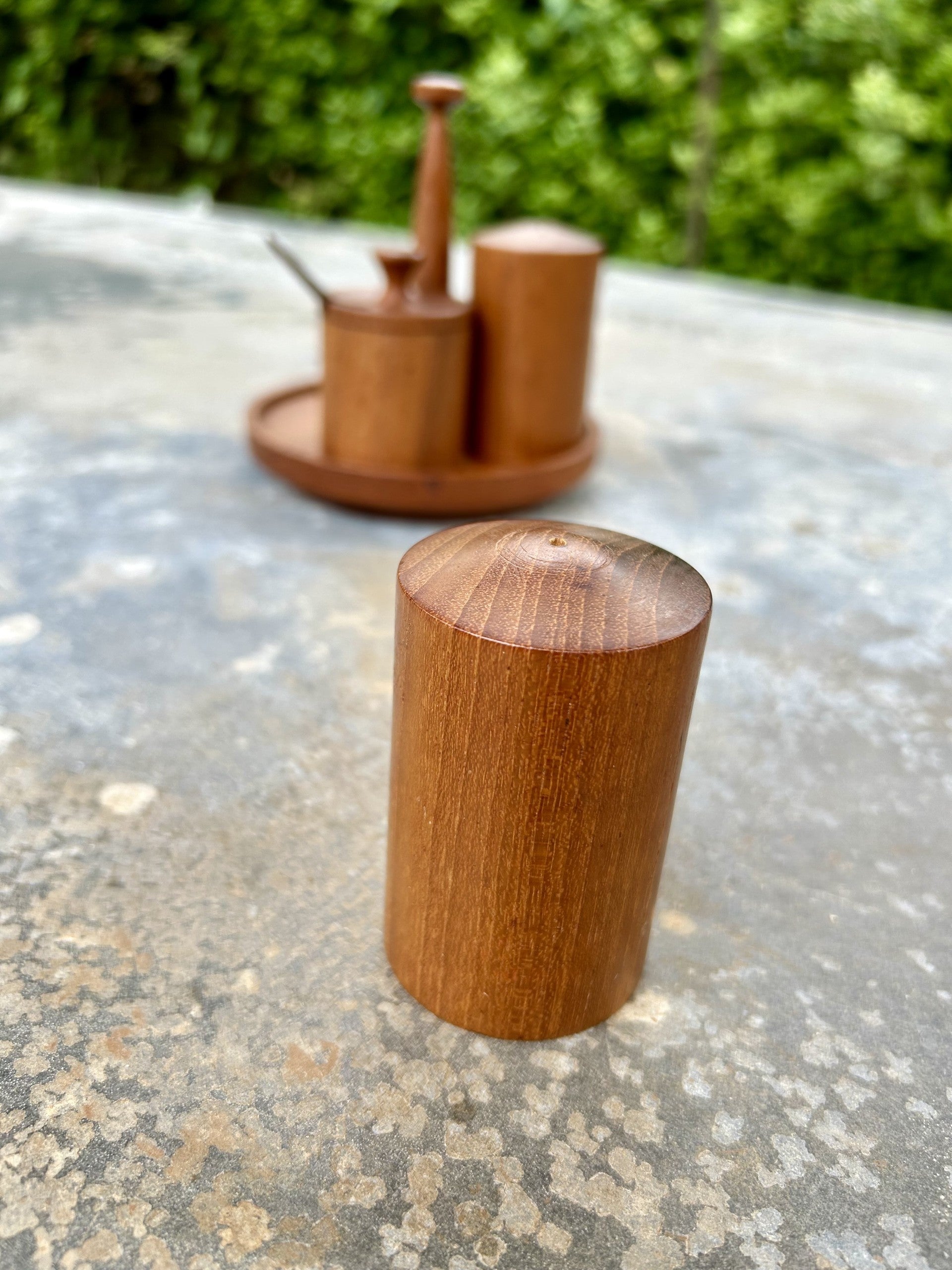 Mid Century Condiment Set by Ray Key Master Woodturner