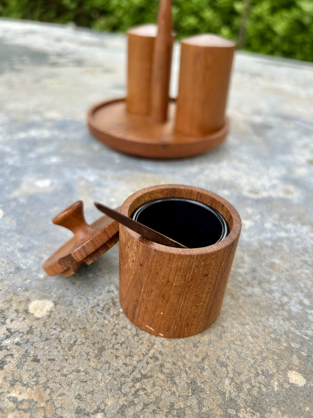 Mid Century Condiment Set by Ray Key Master Woodturner