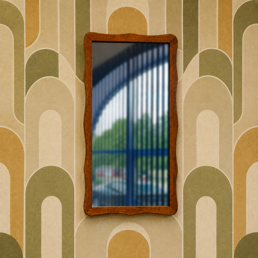 Vintage Teak WAVE Mirror
