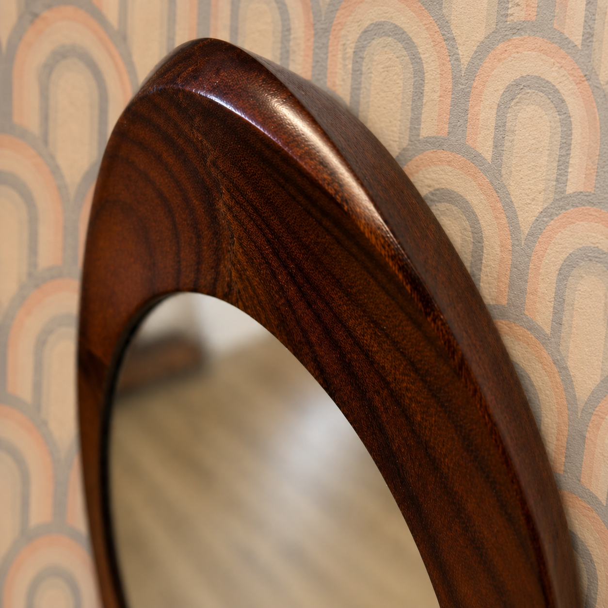 1960's Scandinavian Solid Wood Mirror