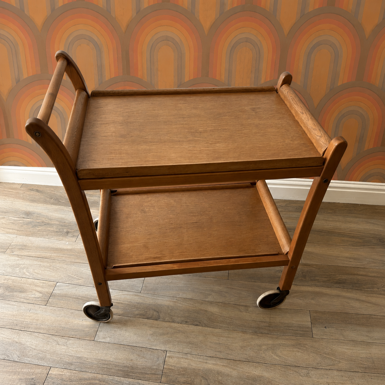 1950's Staples & Co Serving Trolley with Two Removable Trays
