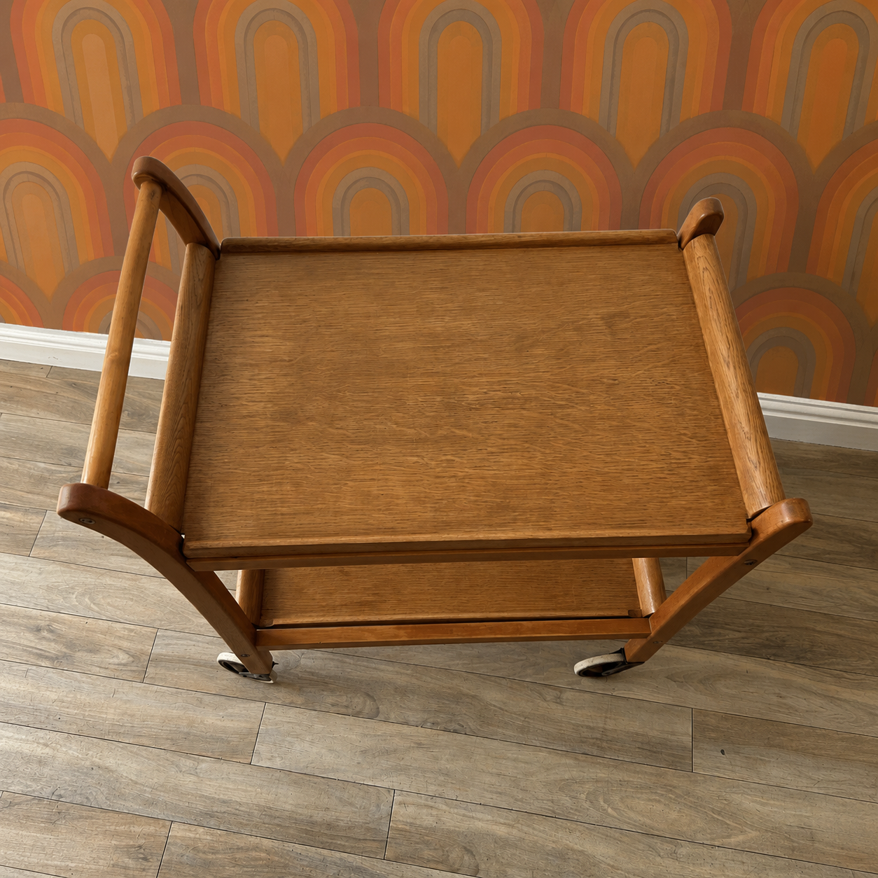 1950's Staples & Co Serving Trolley with Two Removable Trays