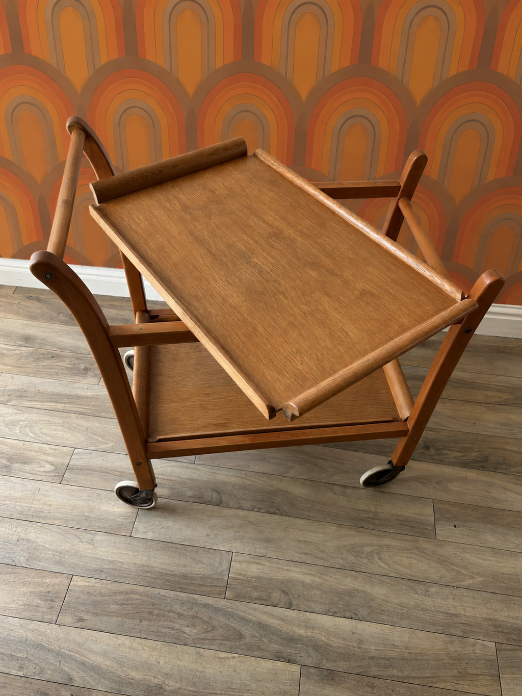 1950's Staples & Co Serving Trolley with Two Removable Trays