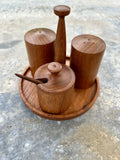 Mid Century Condiment Set by Ray Key Master Woodturner
